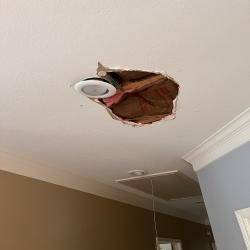 Hole is sheetrock Before repair