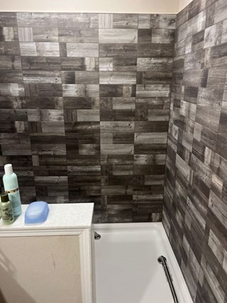 Ceramic Tile Shower Grab Bar Installation After