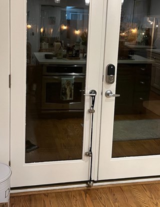 Install dog door in glass