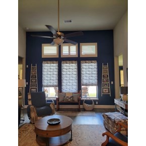 High Ceiling Wall Decor Installation