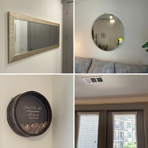 Art and Mirror hanging