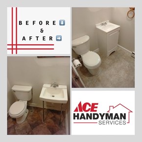 ACE Handyman Services bathroom repair and renovation.