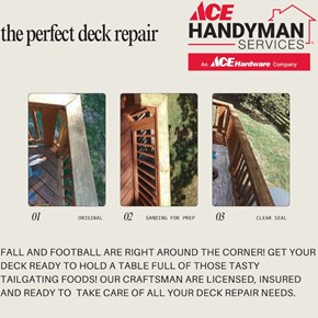 ACE Handyman Services deck repair and sealing