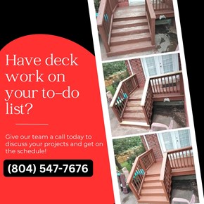 ACE Handyman Services deck stain process