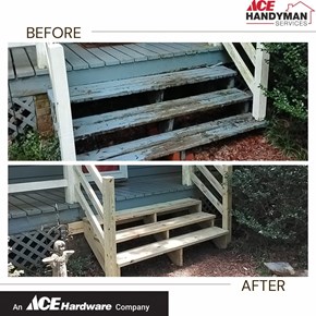 ACE Handyman Services deck step repair
