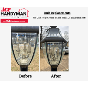 Residential Exterior Lamp Bulb Replacement