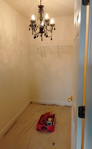 Closet lighting upgrade in Montclair, VA
