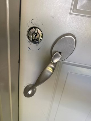 Door Handle Repair Before - Bellevue 