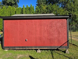 Staining an Outdoor shed in Redmond - After