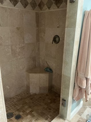 Shower Grab Bar Installation Before - Redmond