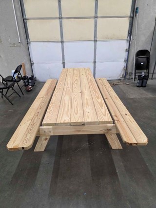 Picnic Table Stain Before - Renton