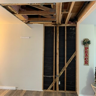 Before drywall repair by Ace Handyman Services in Silverdale, WA.
