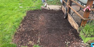 Before yard leveling by Ace Handyman Services in Port Orchard, WA