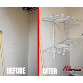 Shelf instalation by Ace Handyman Services in Bremerton, WA