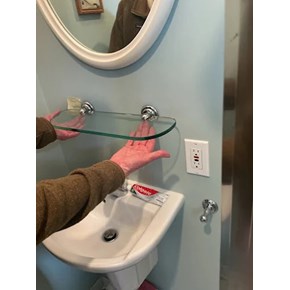 North Seattle Bathroom Shelf Installation