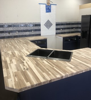 Kitchen Tile Backsplash Install - Butcher Block Countertop Install - West Richland, WA 99353 Handyman Near Me Home Repair Near Me