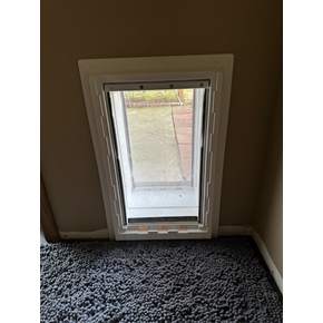 interior view pet door installation in vancouver wa