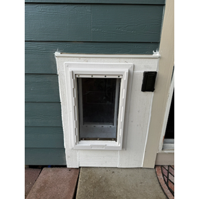 exterior view pet door installation in vancouver wa