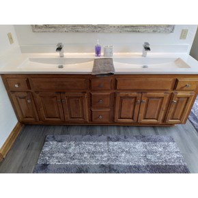 Ace Handyman Services Waukesha Lake Country Installed an Onyx Vanity Top in Dousman Wisconsin