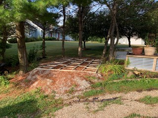 Shed installation in Brookfield WI - Before