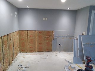 Lower level space converted into a closet in Delafield WI - Before