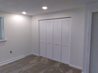 Lower level space converted into a closet in Delafield WI - After