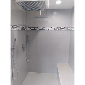 Ace Handyman Services bathroom shower remodel in Dousman Wisconsin