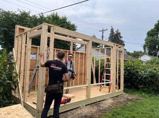 Crew building shed frame