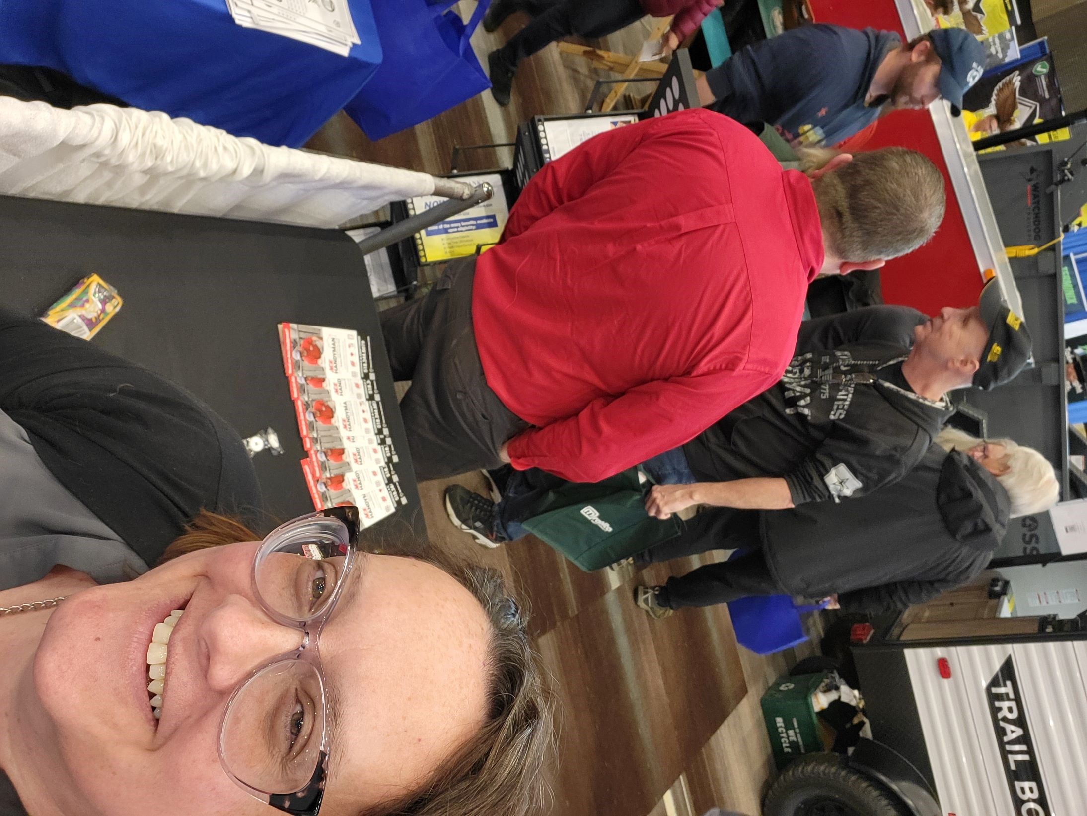 https://acehandyman-dss.ingeniuxondemand.com/Images/Offices/New York/Capital District Saratoga Region/Gallery Images/20240203_115515.jpg Our Business Manager Bethany photobombing the crowd with Owner Owen in the background at the Capital Region Home Show.