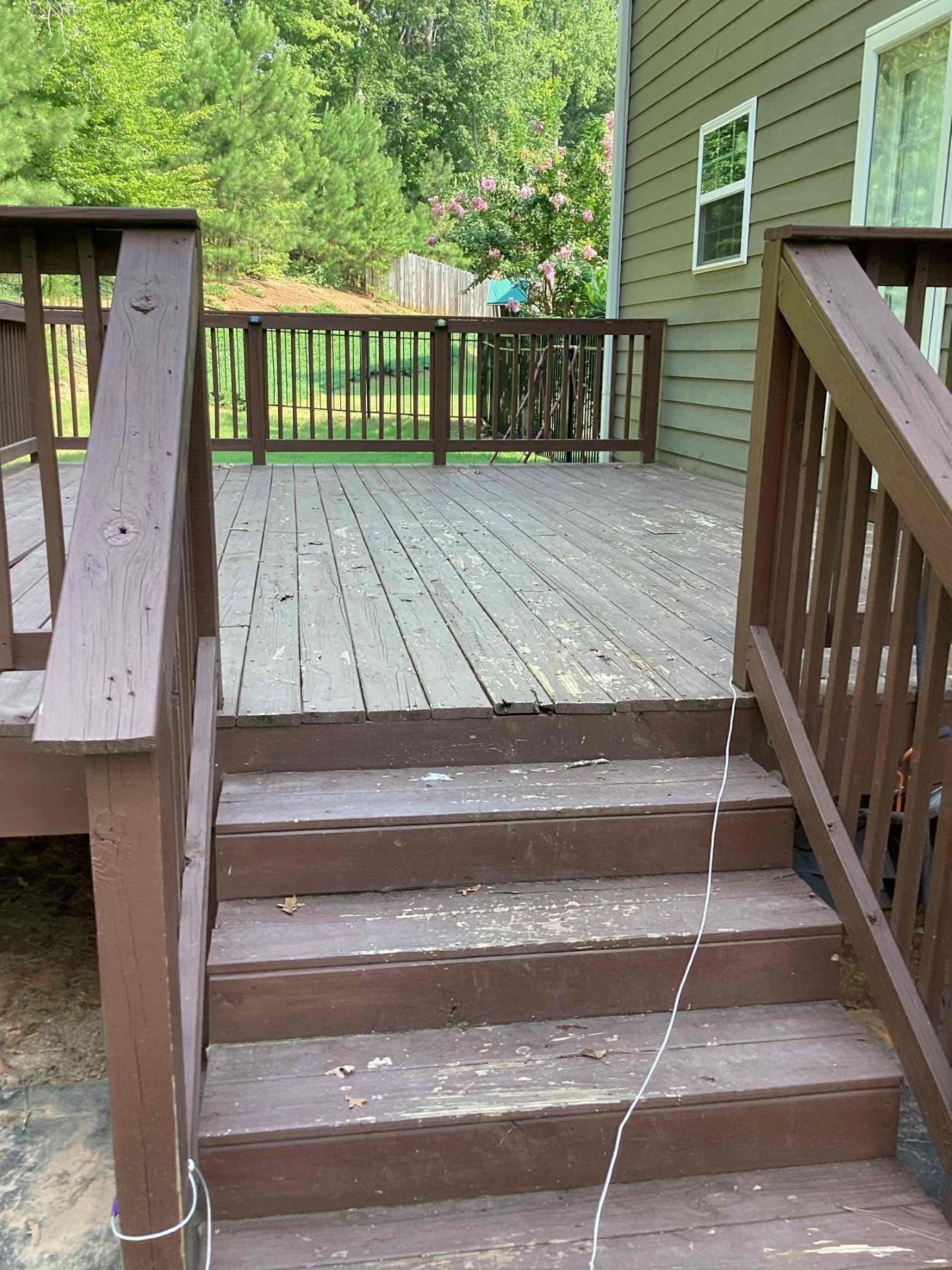 Deck in Clayton NC before staining