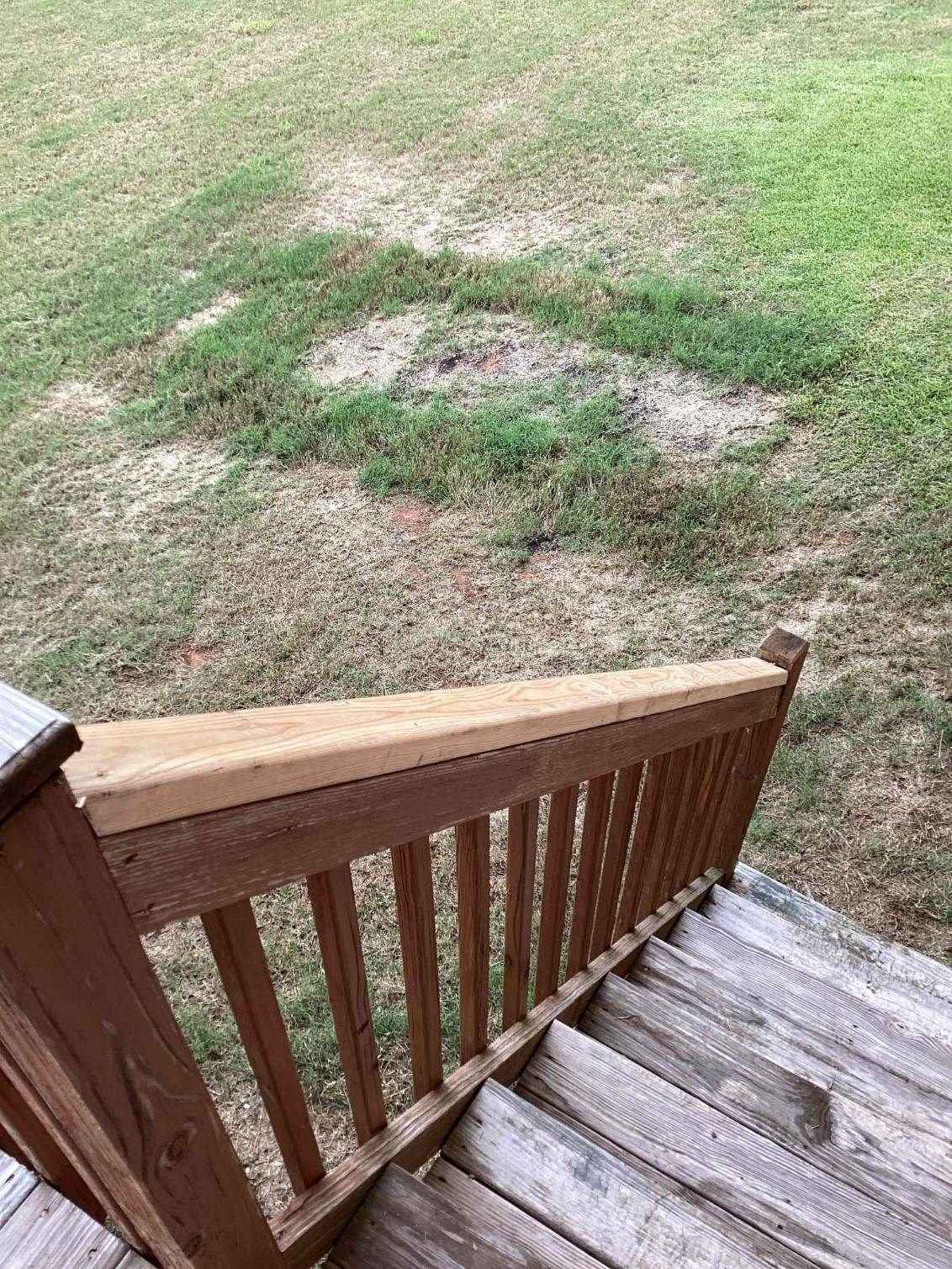 New topboard on a railing in Clayton NC after repair
