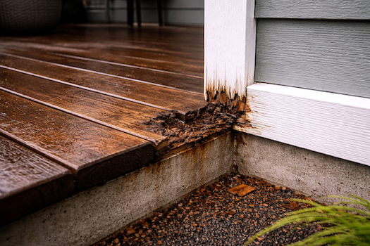 deck exterior water damage wood rot repair vancouver wa